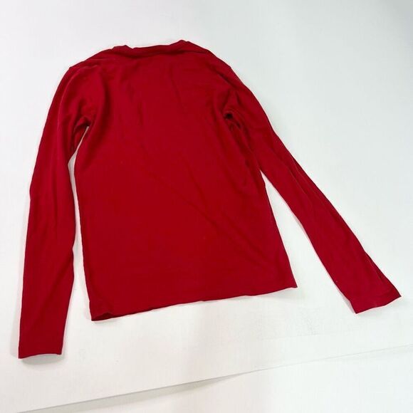 Polo Ralph Lauren Shirt Mens Small Red Long-Sleeve Crew Neck Bear Cotton Tee - Picture 4 of 7